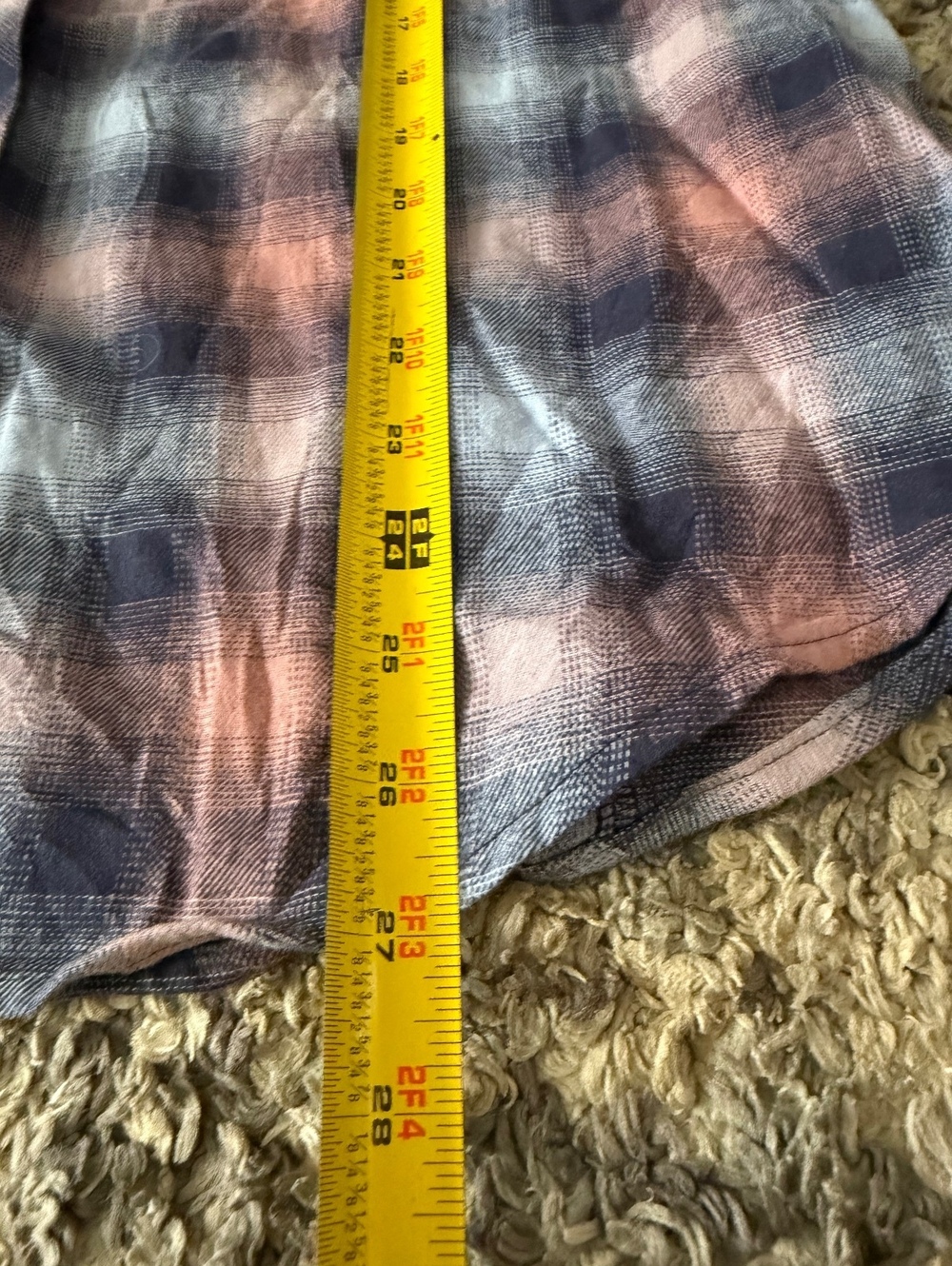 Blue Mountain Plaid Flannel Shirt Medium Pink Blue Gray Button Up Cotton - Picture 5 of 5